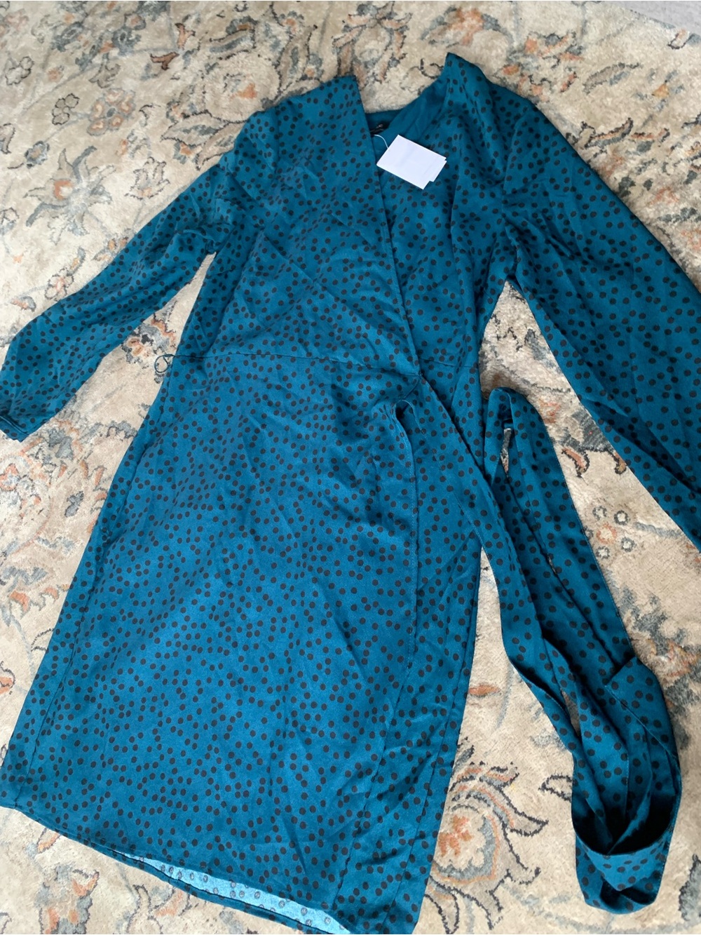 Banana Republic Teal Polka Dot Wrap Dress